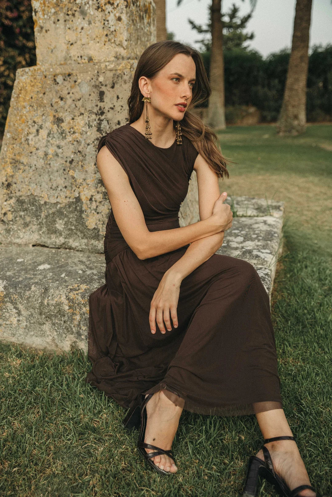 VESTIDO ASTOR MARRON
