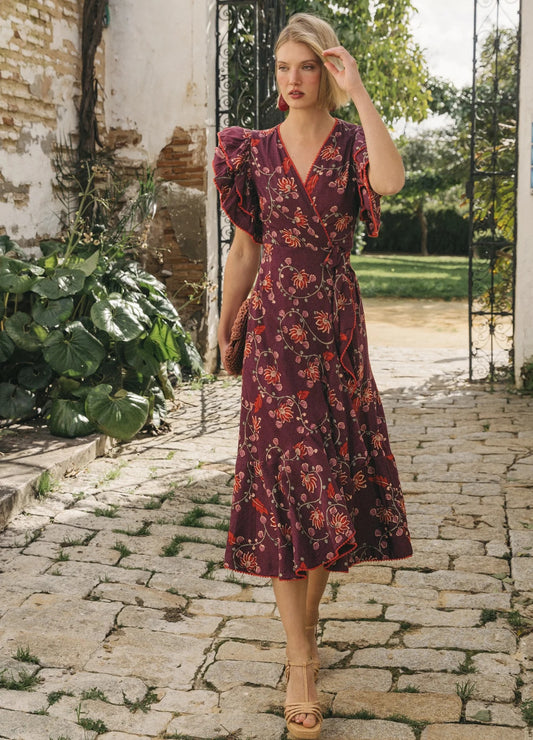 VESTIDO LOLITA BERENJENA