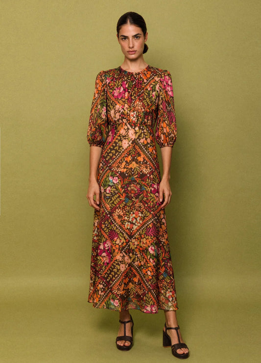 VESTIDO MOLLY MARRON